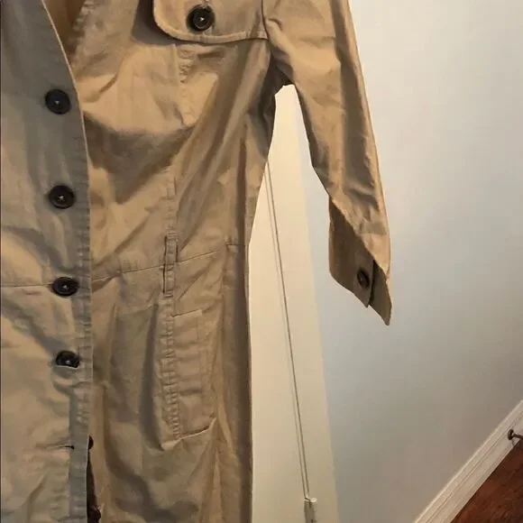 Loft trench coat jacket used size 2 with pockets - Picture 4 of 6